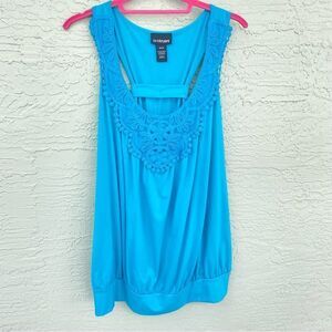 Lane Bryant Turquoise Crochet Tank Top Size 18/20